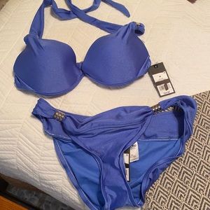 Blue and Gold Bathing-suit